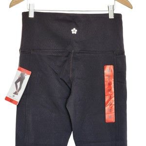 Tuff Athletics Black Leggings Yoga Pants With Phone Pockets BRANDNEW Size Medium